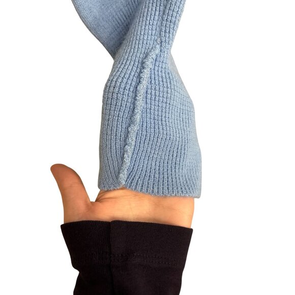 Vintage Izod Lacoste Blue V Neck Sweater Classic Knit Pullover - Picture 4 of 9